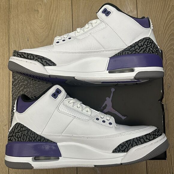 Nike Air Jordan 3 Retro Dark Iris (2022) Size 9.5
